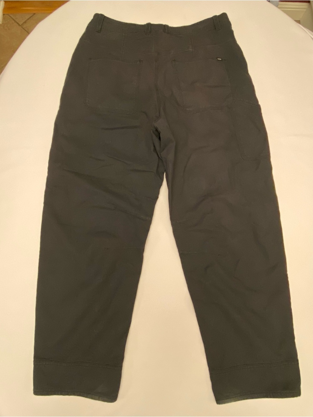 Prana Organic Cotton Women’s 14 Relaxed fit Black Cargo Pants casual Made India